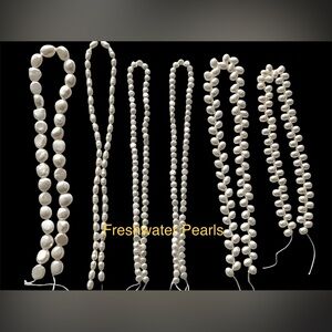 Freshwater pearls - six strands
